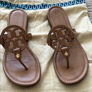 Tory Burch Tan Leather Sandals
